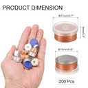 uxcell 15mm Flip Off Caps, 200PCS Burr-Free Flip Off Top Caps Seals Flip Off Aluminum Plastic Vial Flip Off Seals Caps Cover for Glass Vial Freeze-Dried Bottles, Clear/Matte Gold