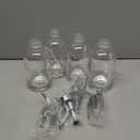 MoliMoli Coffee Syrup Dispenser for Coffee Bar, Coffee Pump Dispenser, Glass Syrup Bottle w. Pump, Maple/Coffee Syrup Bottles, Syrup Dispenser Set of 4, w. Labels, Siver (Silver)