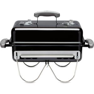 Weber GoAnywhere Charcoal Grill Compact Portable BBQ Grill for Camping, Tailgating & Outdoor Cooking with 2Piece Cooking Grate & Precise Airflow Dampers