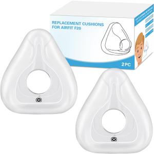 2 Packs Replacement Cushion for ResMed Airfit F20, Compatiable with Orignal Airfit F20 Frame & Elbow,Replacement Full Face CPAP Mask Cushion, Soft & Durable, Cover Nose and Mouth, Medium