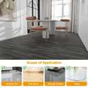 Countewol Dark Wood Peel and Stick Floor Tiles (Deep Grey, 24"W x 393.7" L)