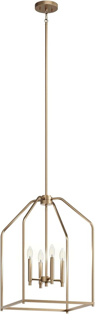 Kichler Madden 25.5" 4 Light Pendant in Champagne Bronze, Soft Modern Fixture, for an Entryway, Breakfast Nook, Laundry Room, (25.5" x 16")