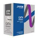 JAVEX CAT6 UTP Outdoor(1000 Feet), 550Mhz, 23AWG, CCA Ethernet Bulk Cable, Easy-Pull Box, 305m, Black