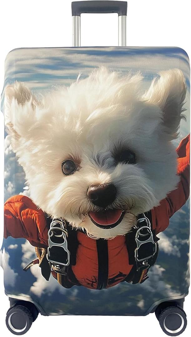 Luggage Covers For Suitcase Tsa Approved,Suitcase Cover Protector Fit 22-24 Inch,Washable Elastic Stretchy Anti-scratch Luggage Sleeve (FLYDOG)