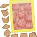 Cute KITTY Cat Cookie Cutter Set, 8 Cartoon Pieces With Embossed Pattern, 3D Fun Cookie Cutter Set, DIY Baking Cake Fondant Pastry Baking Supplies