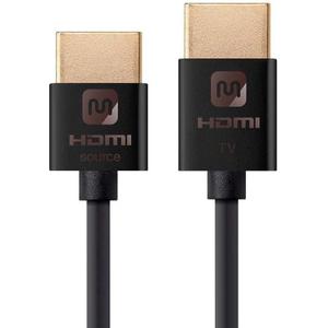 Monoprice HDMI High Speed Active Cable - 4K@60Hz, HDR, 18Gbps, YUV 4:4:4, 36AWG, 10 Feet, Black - Ultra Slim Active Series