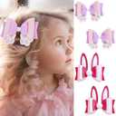 4 Pcs Easter Hair Clips Bow Hair Accessories Cute Rabbit Glitter Sparkly Hair Barrettes Holiday Headdress Hairpin for Girls Women Kids Party Cosplay Prezzie
