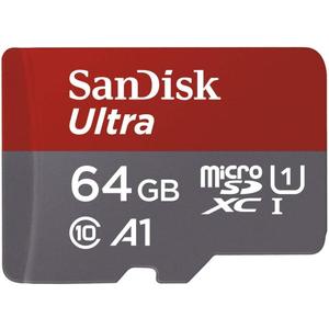 [Older Version] SanDisk 64GB Ultra MicroSDXC UHS-I Memory Card with Adapter - 100MB/s, C10, U1, Full HD, A1, Micro SD Card - SDSQUAR-064G-GN6MA
