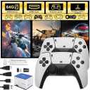 Plug and play retro game console featuring over 41,000 games, 8K HDMI TV output, and two controllers perfect for family gatherings and friends get togethers (64GB)