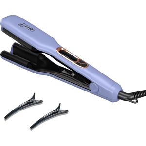 Hair Brush, JINRI Hair Iron, Pumped-Up Volume, Adjustable Temp, 360 Tail Rotation, Lasting Volume, for Short Or Thin Hair, Dual Voltage (100-240V), Volumizing Hair Iron, Purple, 1.38 inch (Purple)