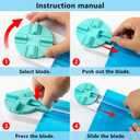 Paper Trimmer Craft Paper Cutter: 4 Style Multi-Function Scrapbooking Tool with Dial Blades of Straight,Wave,Dotted,Perforated,Creasing for Cutting Paper,Coupons,Photos,Postcards,Scrapbook,Card (Green)