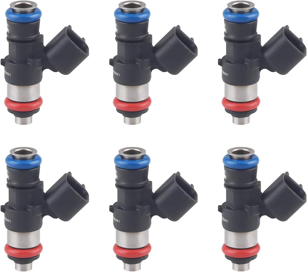 JDMON Fuel Injectors Compatible with Ford Edge Flex Fusion Taurus Lincoln MKT MKX MKZ 2007-2012 Mazda 6 CX-9 2008-2014 3.5L 3.7L Replace 0280158091 84212353 ZZJ1-13-250A Pack of 6