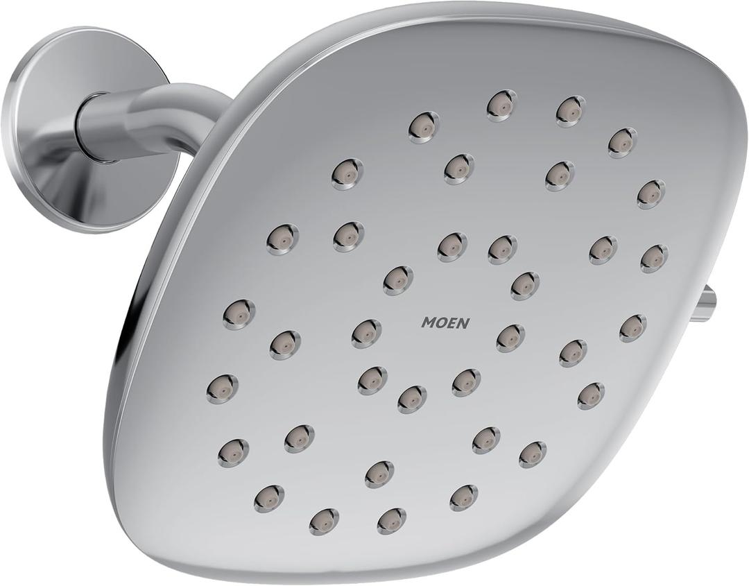 Moen Verso Eco-Performance Infiniti Dial Square Rain Shower Head, 7-Inch Diameter Spray Head, Chrome, 220R5EP
