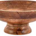 NIRMAN FRUIT BOWL Mango Wood Round Shaped Serving Bowl For Fruit,Dessert Platter Tray Dish Kitchen Dining Fruit,Dessert,Snack (12" x 12" x 5")