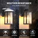 Porch Lights with GFCI Outlets Dusk to Dawn Outdoor Wall Lights Waterproof Exterior Lighting Fixtures Modern Outside Lights Wall Mount for House Patio Garage,Black,11.8''H,1PC