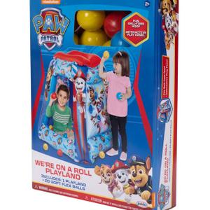 Paw Patrol Preschool Indoor Inflatable Ball Pit Playland Includes 20 Soft Flex Balls Child 2 Years Blue