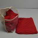 Outpain 30 ft x 8 ft Red Backdrop Curtain Panels, 6 Panels 5 ft x 8 ft Wrinkle Free Polyester Photography Backdrop Drapes, Wedding Party Home Decoration Supplies