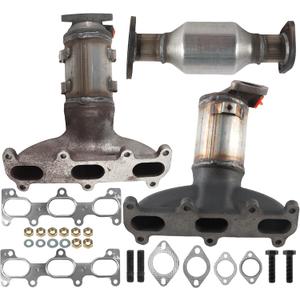 Left & Right Catalytic Converter Compatible with Kia Optima 2006-2010, Compatible with Rondo 2007-2009, Compatible with Hyundai Santa Fe 2007-2009, 2.7L High Performance (EPA Compliant)