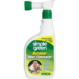 Outdoor Odor Eliminator for Pets, Dogs, Ideal for Artificial Grass & Patio (32 oz Hose End Sprayer) (32 Fl Oz (Pack of 1)