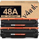 v4ink 2PK CF248A Toner Cartridge Black Compatible Replacement for HP 48A Toner Cartridge Black Ink for HP LaserJet Pro M15 M15W M28W M29W MFP M14M17 M28M31 M29 W2G51A Y5S53A Toner Printer