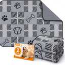 LOOBANI Washable Pee Pads for Dogs: 18"x24" 2 Pack Reusable Pee Pads Dogs, Puppy Pad Washable Waterproof Leakproof, Non-Slip Pet Whelping Pads Potty Training Pad for Dog Playpen, Crate, Grey