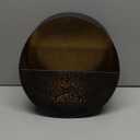 Luxury Metal Wall Candle Sconces  Large Handcrafted Wall-Mounted Tealight Candle Holders with Gold Leaf Interior  Modern & Rustic Home Dcor for Living Room, Hallway  11.8" Black Single Piece (Black - Cut Outs)