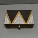 Juvale Small Wooden Decorative Box with Hinged Lid & Tassel, Jewelry & Trinket Storage - Wooden Jewelry Box - 9.4 x 6 x 3 Inches