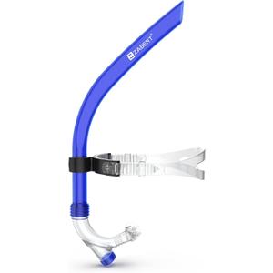 SNK92 Adult Swim Snorkel Lap Swimming Training Diving Snorkeling Front Center Snorkel Tube, for Adult Youth Kids Age 8+ Swimmer Pool Open Water, Blue