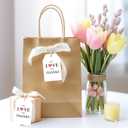 jijAcraft Love and Thanks Tags with String - 50Pcs Wedding Thank You Gift Tags with Red Heart, 3.3x2.1 Inch Paper Party Favors Tag for Bridal Shower, Baby Shower, Commemoration