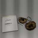 2PCS Small Cute Messy Bun Hair Piece for Thin Hair Women Mini Synthetic Curly Bun Scrunchies Updo Hairpieces Brunette And Butter Blonde