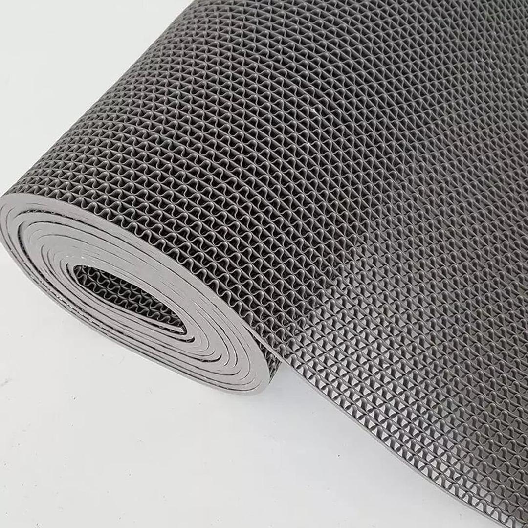 Drainage Non Slip Floor Mats Wet Area Commercial Mesh Rubber Flooring Mat Garage Pools Restaurant Bathroom Patio Outdoor Indoor Drain Splash Rug Mat,Gray/Grey,1.25M/416.4FT