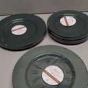 Exquisite 40 Piece Plastic Disposable Plates Set For 20 Guests I 20 X 9 Inch & 20 X 11 Inch Disposable Plastic Plates | Color: Green| Great for Weddings Parties And Formal Occasions (Emerald)