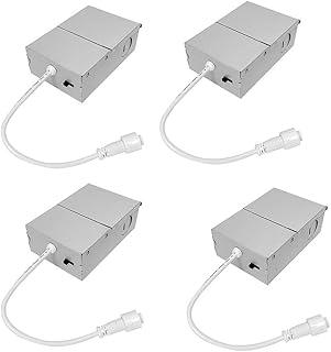 MEGHALI 4pack Iron Box Panel Light 5cct Driver Dimmable Recessed Downlight Ballast 9W Small Panel Lamp