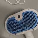 Pet Steam Brush for Dog & Cat - 3-in-1 Steam Grooming Slicker Brush & Undercoat Rake for Shedding - Self Cleaning Spray Comb with Mist for Long & Short Haired Pets - Includes Waterless Shampoo, Blue (7.85'' - 120ML)