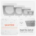 6 Inch Dryer Exhaust Vent Cover with Rubber Gasket - White Galvanized Steel Dryer Vent, Robust and Weatherproof Outside Dryer Vent Air Exhaust Box, Duct/Surface Mounting Dryer Wall Vent