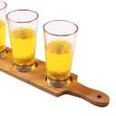 2.7 inches Dia Base Beer Tasting Flight Set Wine Glasses Flight Boards Jars Serving Paddles (Round, 1) 3.5Wx15.5L