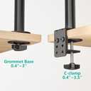 WALI Single Monitor Mount, Monitors Desk Mount, Single Monitor Arm Holds Screen Up to 32inch, 22lbs, Fully Adjustable Mount Designed for Home Office Application(M001S), Black