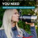 Dog Water Bottle Insulated Dog Travel Water Bottle Stainless Steel Pet Water Bottle Dispenser Portable Food and Water Bowl for Dogs with Carrying Case for Walking Dog Travel Kit (Green Blue, 32 oz)