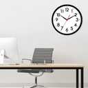 AKCISOT 14 Inch Wall Clock Silent Non-Ticking Modern Wall Clocks Battery Operated - Analog Classic Clock for Office, Home, Bathroom, Kitchen, Bedroom, School, Living Room(Black)