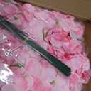 MECCANIXITY Silk Artificial Hydrangea Flowers, Pink Artificial Flowers Heads with Stems, Full Hydrangea Flowers for Wedding Centerpieces, Party Decoration 30 Set