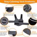 Dog Anxiety Jacket, Skin-Friendly Dog Calming Shirt - Dog Coat for Thunder, Fireworks, Vet Visits and Separation - Keep Pet Calm Without Medicine & Training, Anti Anxiety Vest for Dogs, Large