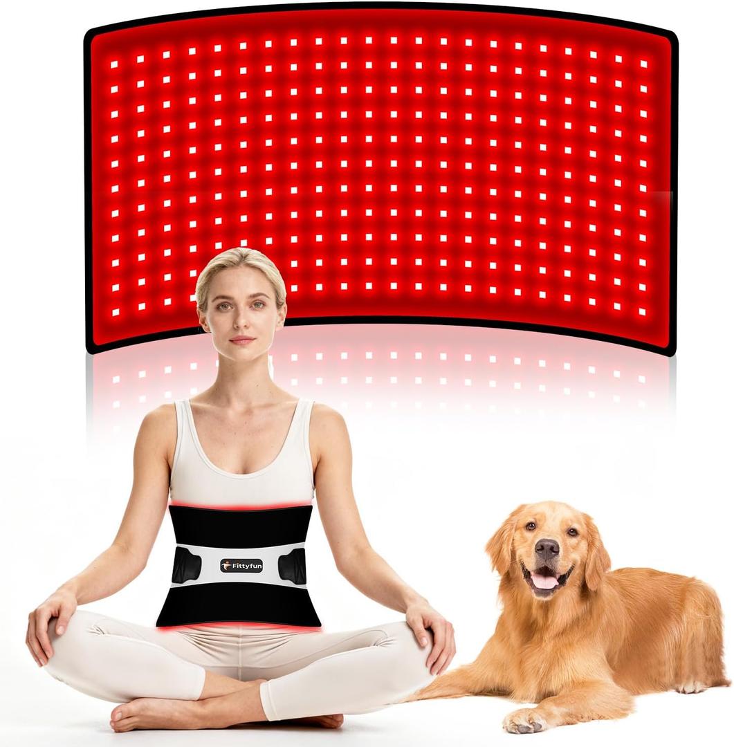 Red Light Therapy for Body, 24"x12" Large Near Infrared Light Therapy Belt, 242 Tri-Chip LEDs Red Light Therapy Mat for Back Pain Relief, 660nm & 850nm Dual Wavelength Therapy Pad, Max 35W