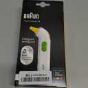 Braun ThermoScan 4 Digital Ear Thermometer for Kids and Adults, Professional Accuracy, Color Coded and Audio Fever Guidance for Babies, Toddlers, White