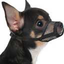 Mayerzon Dog Muzzle, Soft Mesh Muzzles for Dogs Chihuahua Poodle Husky Labrador Retriever, Breathable Dog Mouth Guard for Biting Chewing Grooming, Allow Panting Drinking (XXS-Snout (4-5))