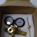Nitrogen Regulator, Brass Body, Single Stage, 0-1400PSI, CGA-580 Inlet, 7/16"-20 Outlet, Transparent & Golden