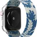 Solace Bands Paladin Loop Smartwatch Band - Compatible With All Apple Iwatch Series - Sportswear Smartwatch Band For Men & Women - Comfort & Durable (42/44/45MM - L, Floral)