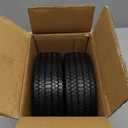 8-Inch Solid Tire Replacement - 2.50-4"Flat Free Tire and Wheel Heavy-Duty for Gorilla Carts, Yard Tractors, Wagons - Replacement Tires with 5/8" Bearings & 2.25" Offset Hub (Pack of 2)