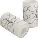 2 Pack Modern Line Style Glass Shade, Cylinder Light Fixture Replacement Globe or Cover with 1-5/8-Inch Fitter for Chandelier Wall Sconce Pendant Light, G0048