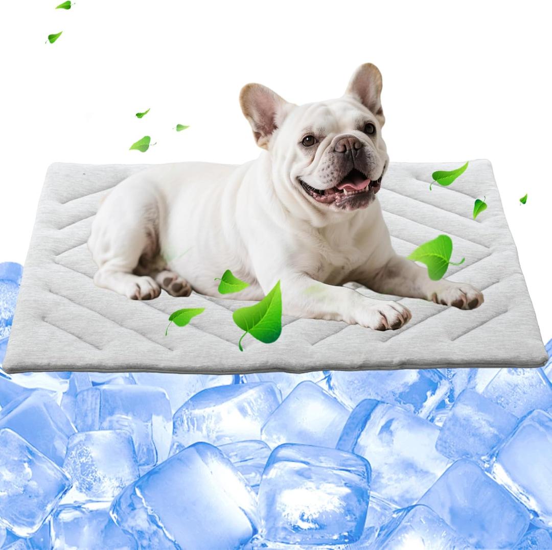 Dog Cooling Mat Self Coolings Foldable Cooling Pad for Dog in Summer Coolings Mat for Dogs and Cats Machine Washable (Medium)