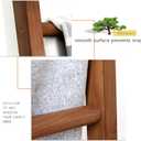 FUIN 6ft Wooden Brown Blanket Ladder Living Room Decorative Wall Leaning Farmhouse Quilt Display Holder Rustic Wood Towel Rack for Bathroom